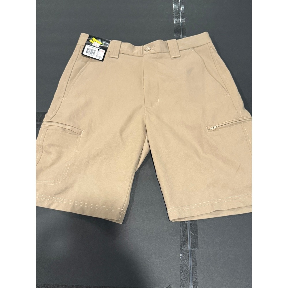 David‎ Taylor Men's Pro Cargo Shorts 30 Khaki Zip Pocket Performance Outdoor NEW